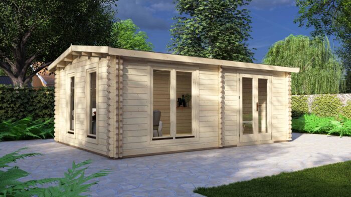 Apex Twin Skin Log Cabin 6x4m
