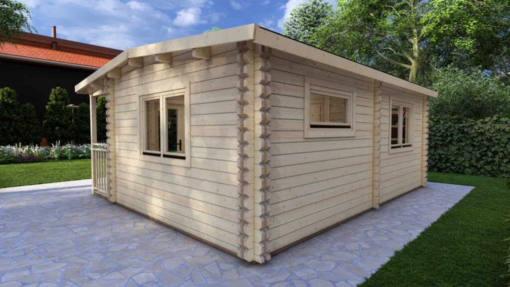 Eurodita Twin Skin one bed log cabin 6x5.5m - IV