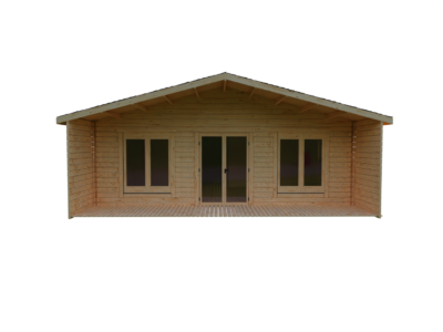 Eurodita Twin Skin three bed log cabin 12x7m_1