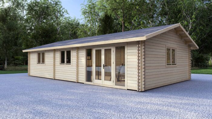 Eurodita Twin Skin two bed log cabin 11x6m