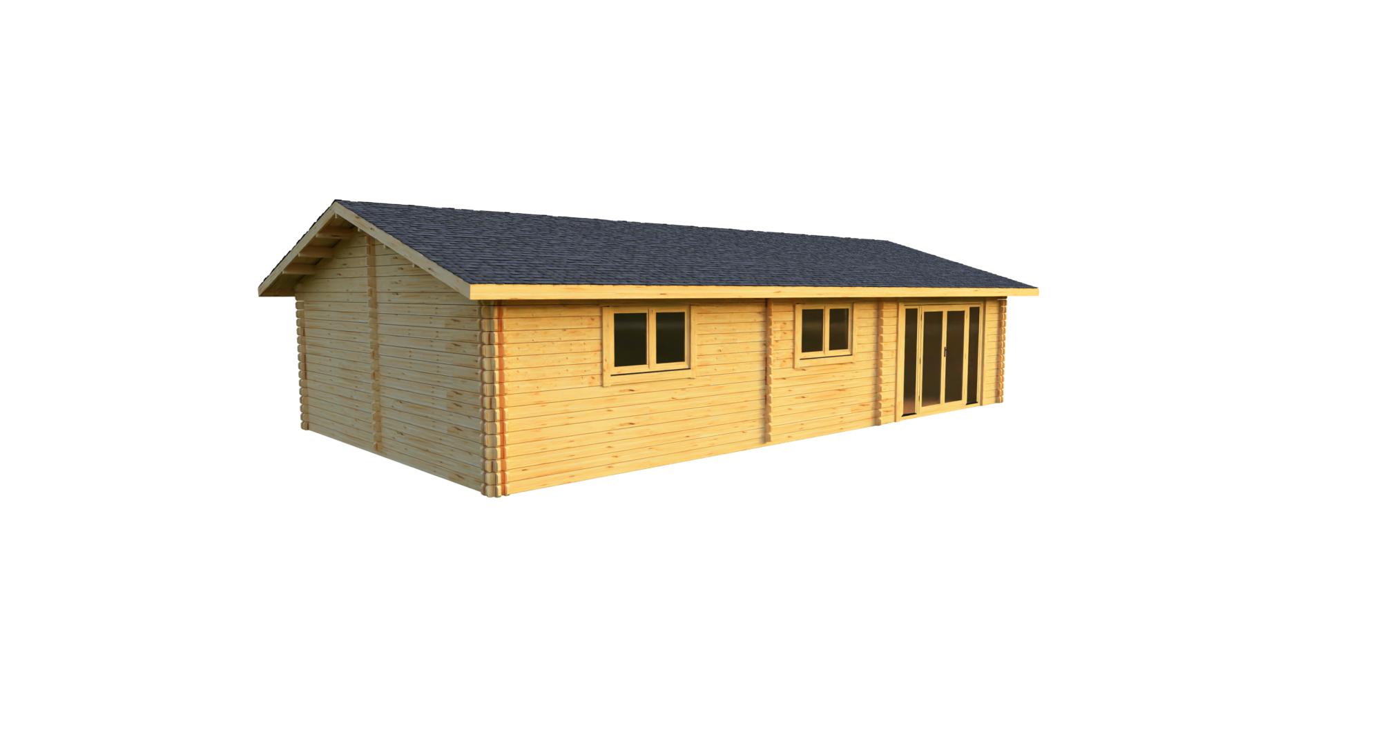 Eurodita Twin Skin two bed log cabin 11x6m_1 Large scale image