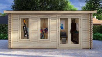 Apex Twin Skin Log Cabin 5x4m