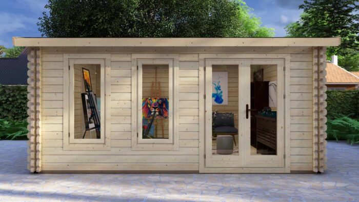 Apex Twin Skin Log Cabin 5x4m