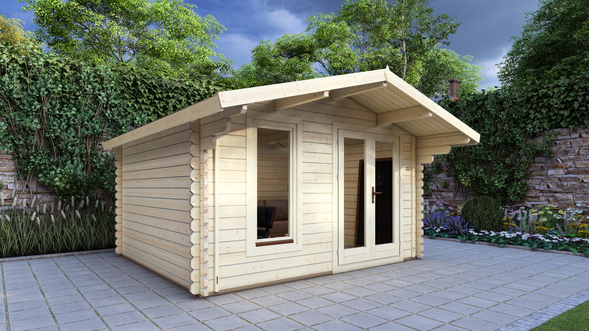 Log Cabin Atlanta 3.8×3.2m, 44mm2 Large scale image