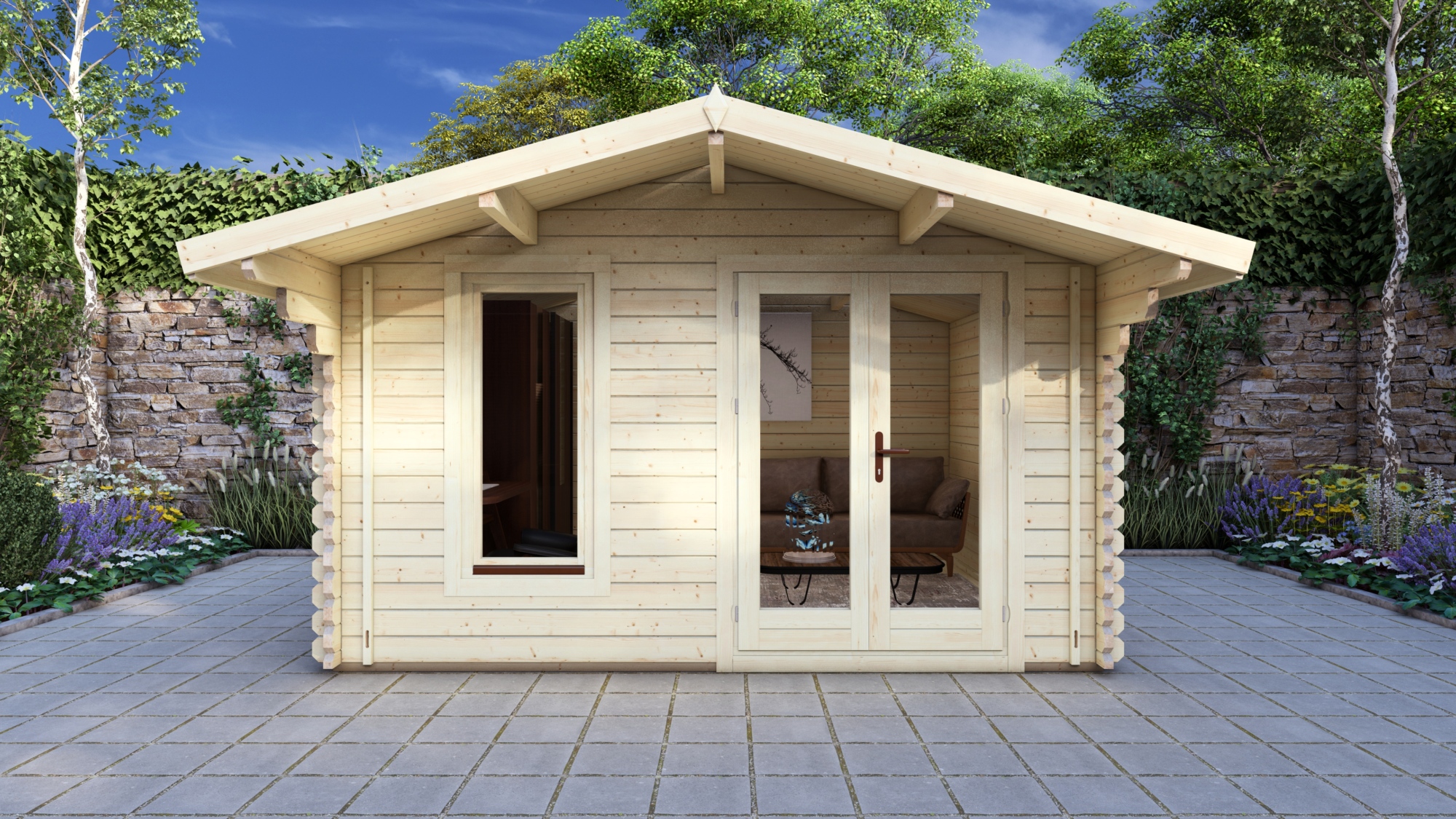 Log Cabin Atlanta 3.8×3.2m, 44mm3 Large scale image