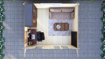 Log Cabin Atlanta 3.8×3.2m, 44mm5