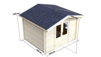 Log Cabin Grendale 3.2×2.6m, 28mm – 1