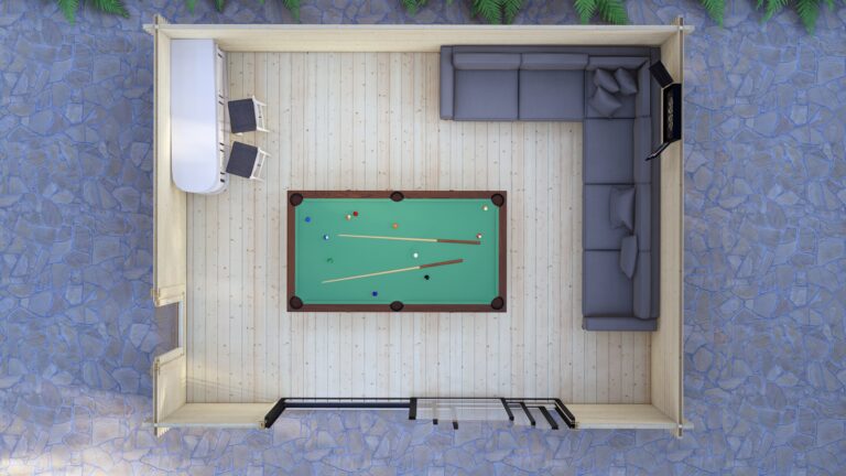 Modern Log Cabin 5×4m – Aluminium Sliding Door – 5 carousel small image