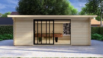 Modern Log Cabin 6×4m Dylan Wolverley 6×4 Pent3