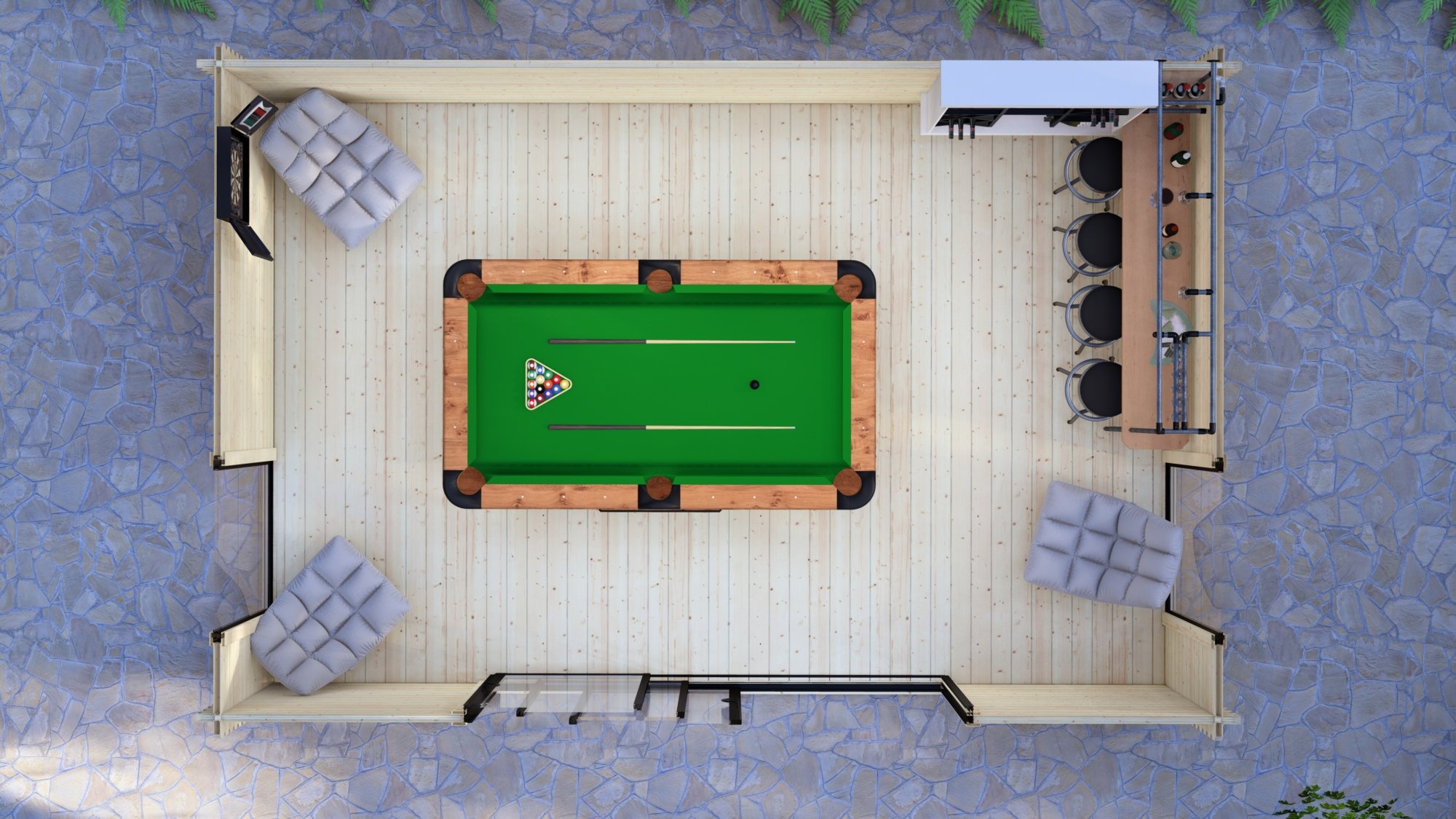 Modern Log Cabin 6×4m Dylan Wolverley 6×4 Pent5 Large scale image