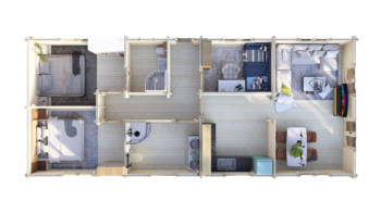 Mobile Log Home 3 Bed 14×6.0m – 5
