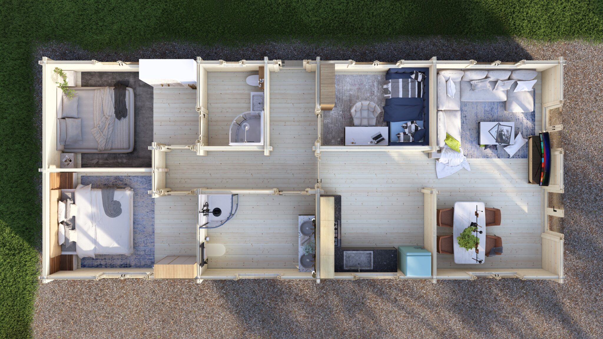 Mobile Log Home 3 Bed 14×6.0m – 5