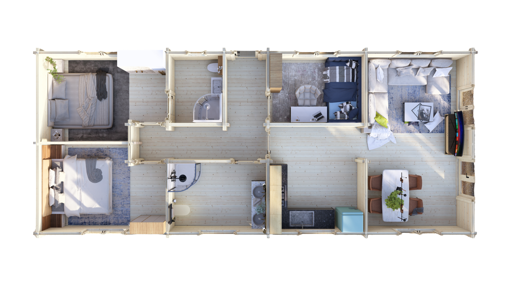 Mobile Log Home 3 Bed 14×6.0m – 5