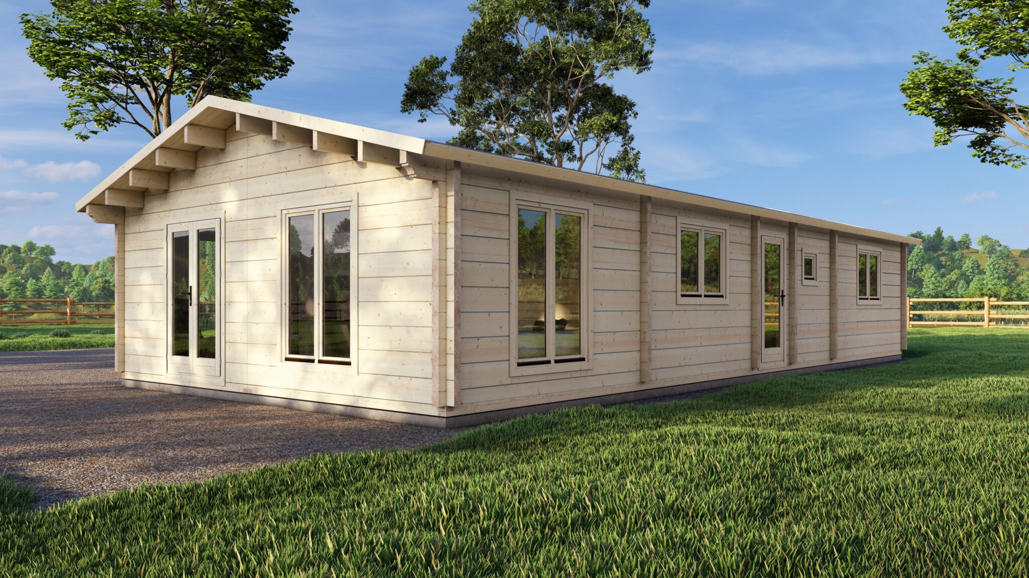 Mobile Log Home 3 Bed 14×6.8m – 2