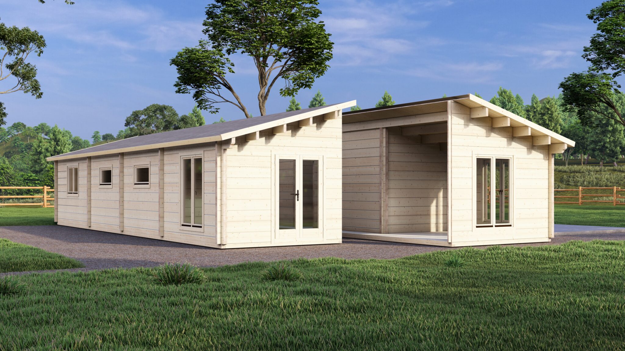 Mobile Log Home 3 Bed 14×6.8m – 6