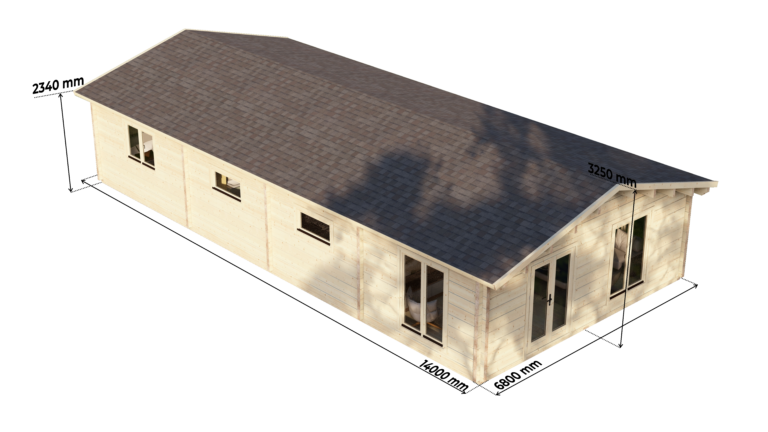 Mobile Log Home 3 Bed 14×6.8m – 7