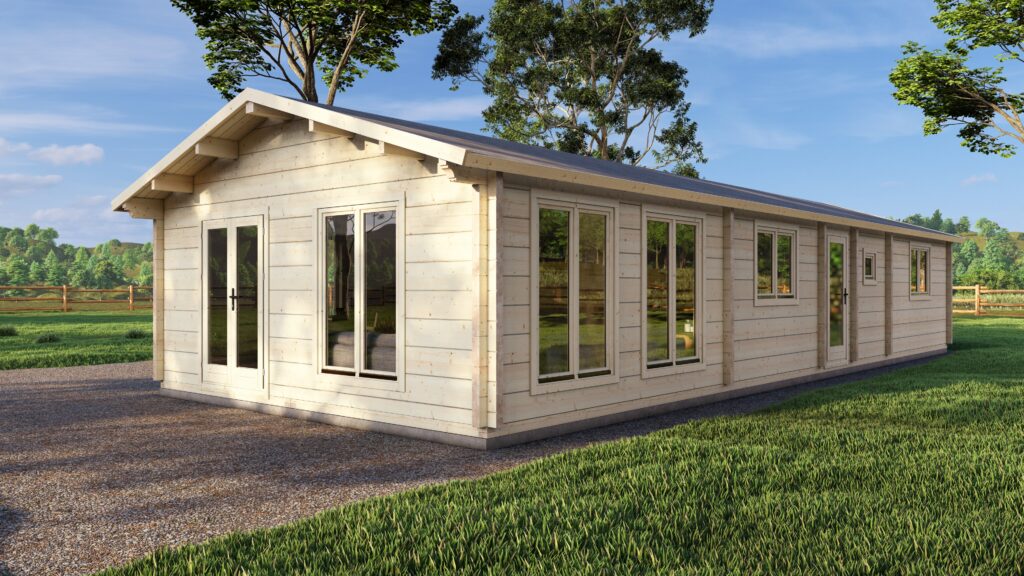 Mobile Log Home 3 Bed 15x6m Main Image