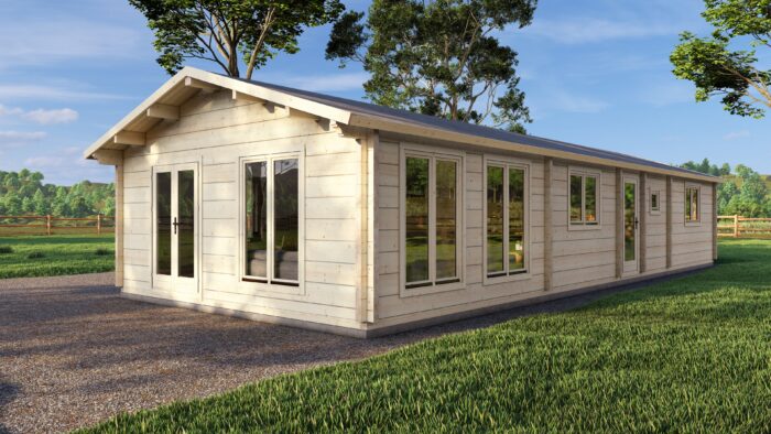Mobile Log Home 3 Bed 15x6m