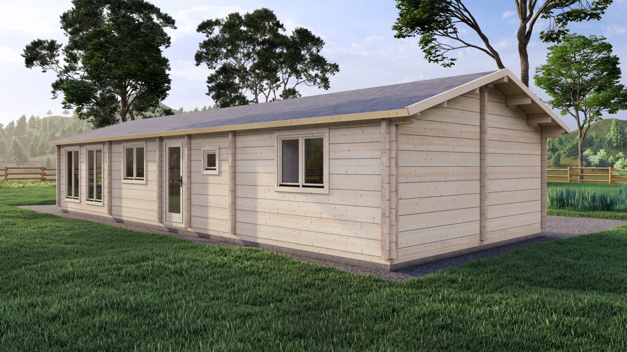 Mobile Log Home 3 Bed 15x6m – 3