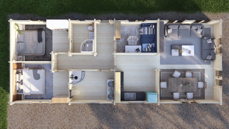 Mobile Log Home 3 Bed 15x6m – 5