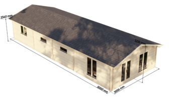 Mobile Log Home 3 Bed 15x6m – 7