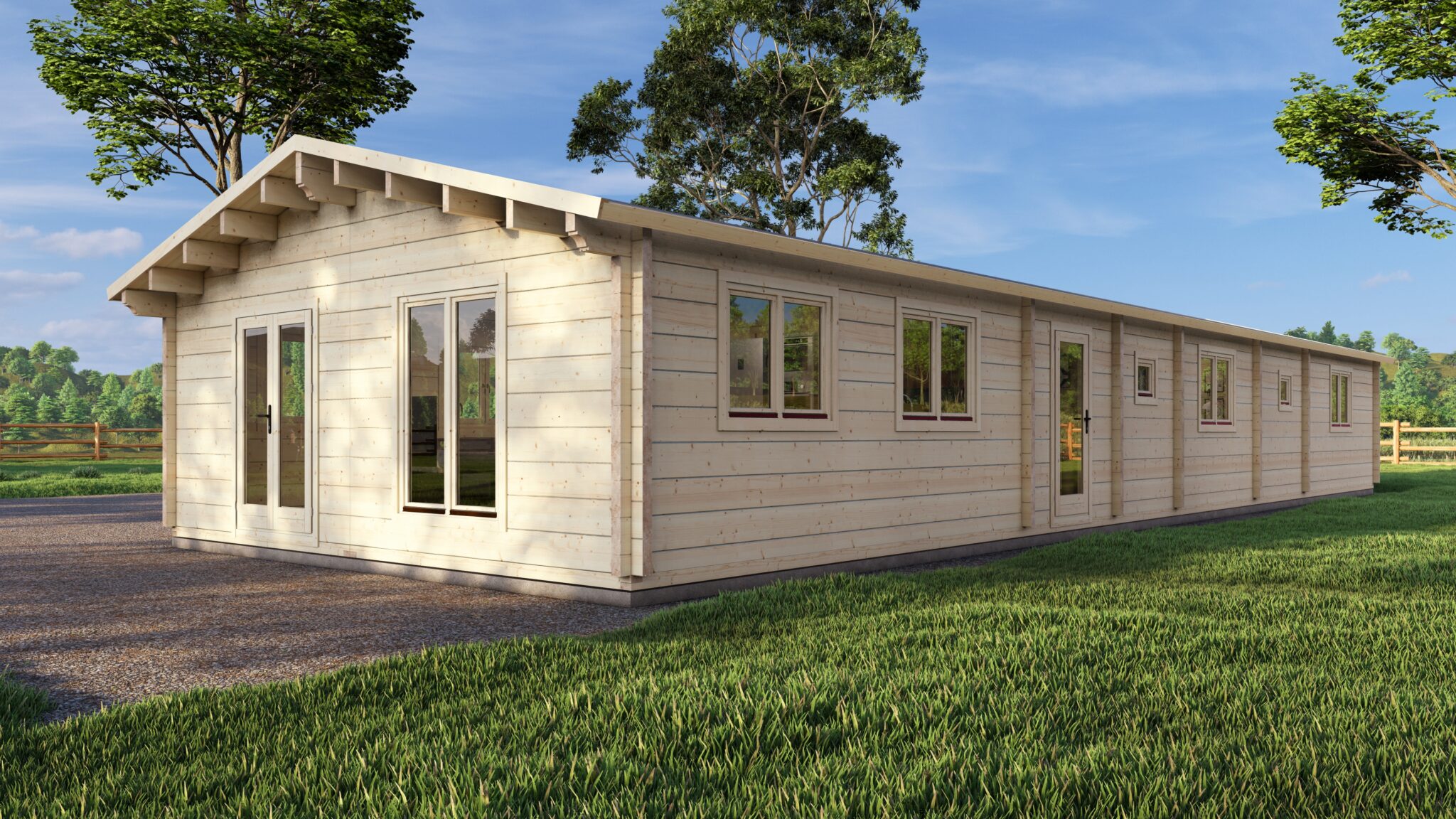 Mobile Log Home 4 Bed 20×6.0m – 2