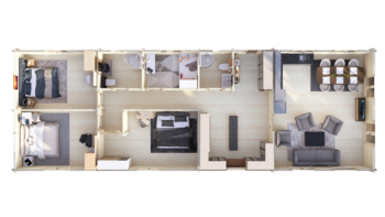 Mobile Log Home 4 Bed 20×6.0m – 5