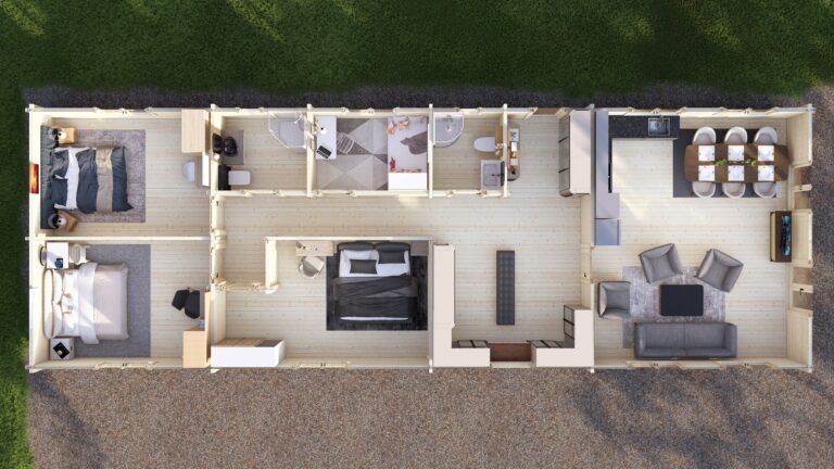 Mobile Log Home 4 Bed 20×6.0m – 5