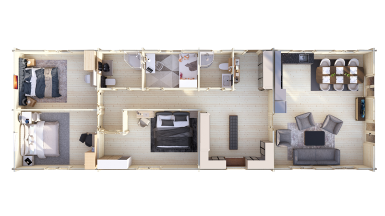 Mobile Log Home 4 Bed 20×6.0m – 5