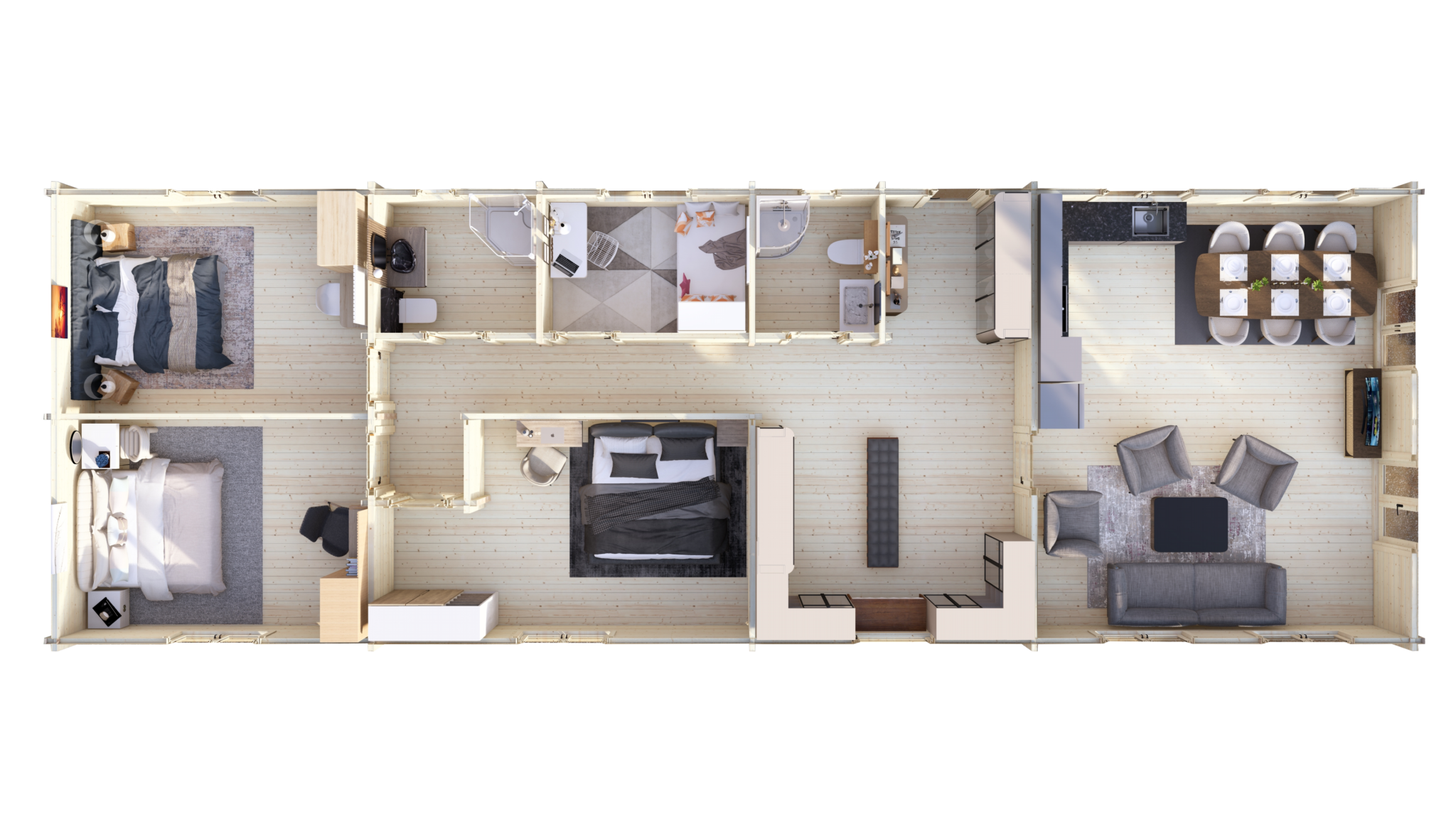 Mobile Log Home 4 Bed 20×6.0m – 5