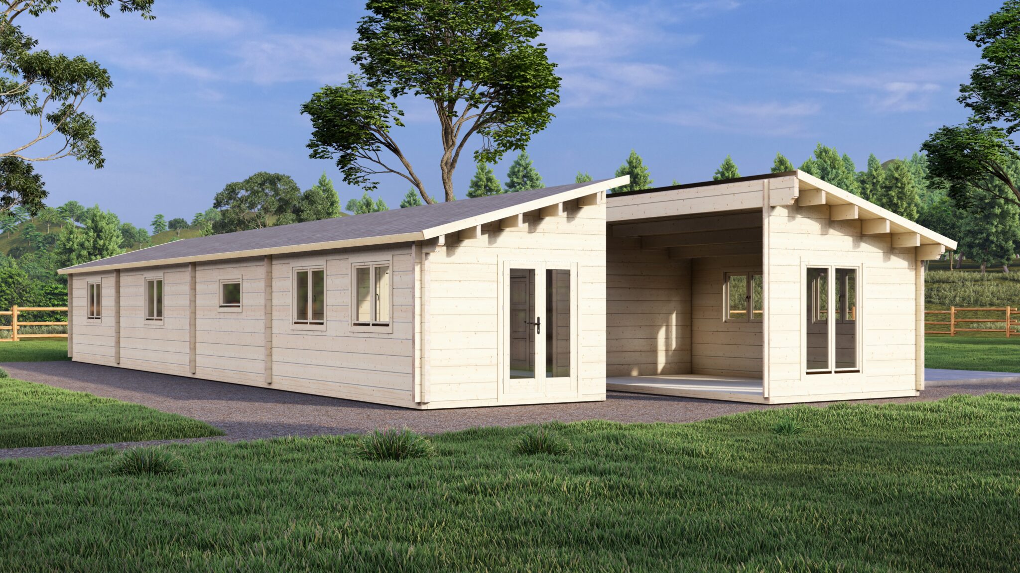 Mobile Log Home 4 Bed 20×6.0m – 6