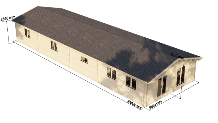 Mobile Log Home 4 Bed 20×6.0m – 7