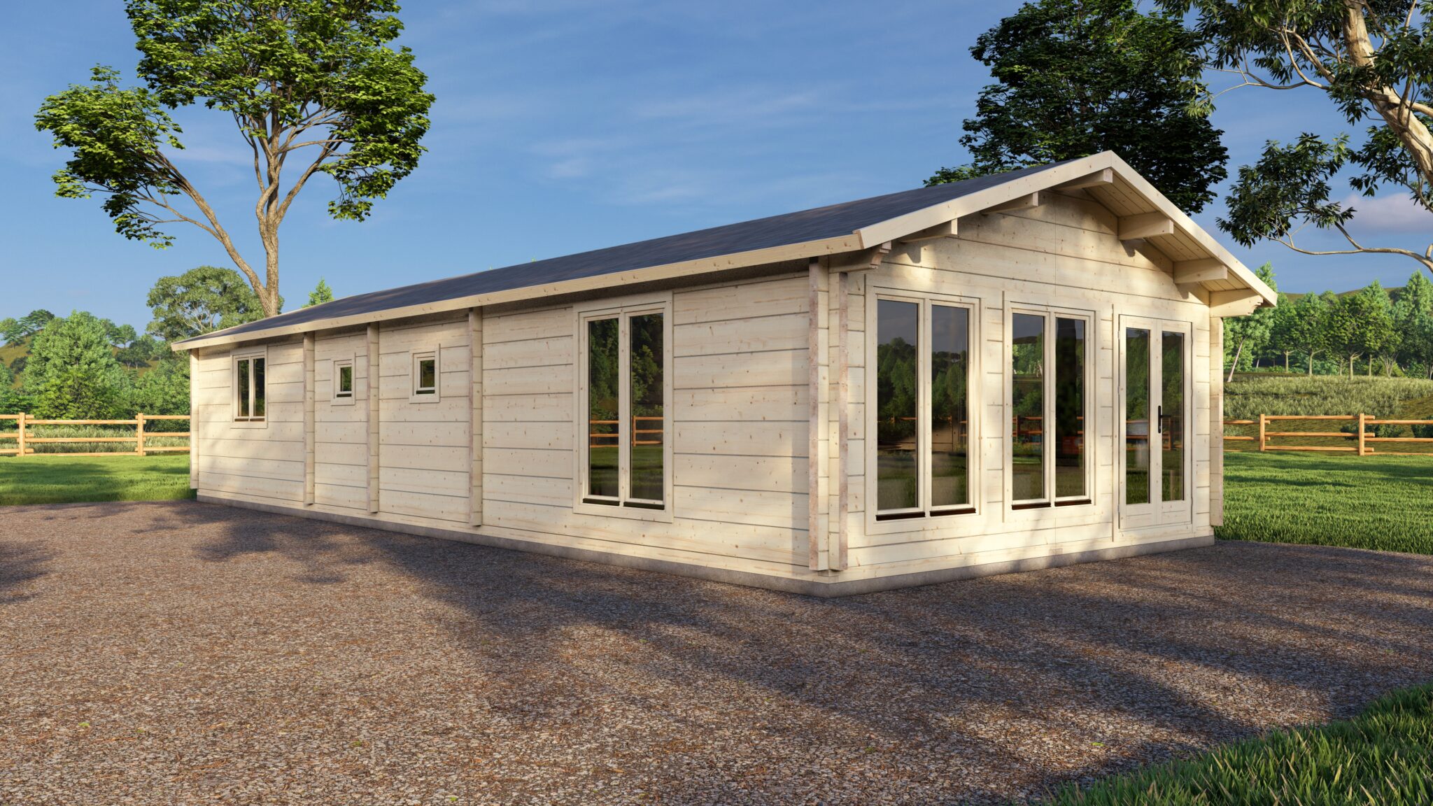 Mobile Log Home Wye2 Bed 14×5.8m – 1