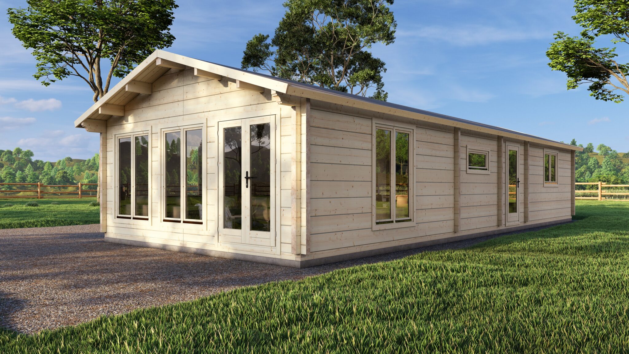 Mobile Log Home Wye2 Bed 14×5.8m – 2