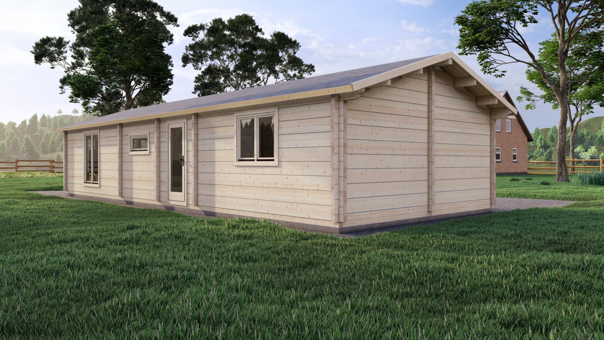 Mobile Log Home Wye2 Bed 14×5.8m – 3