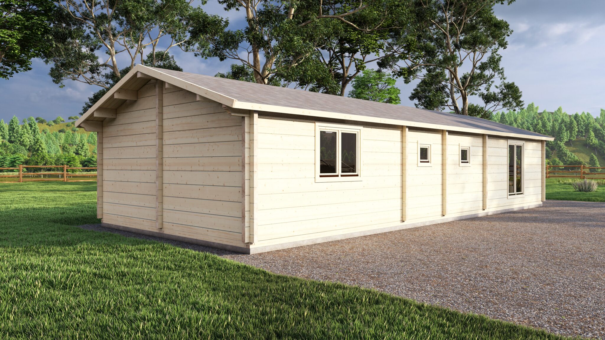 Mobile Log Home Wye2 Bed 14×5.8m – 4