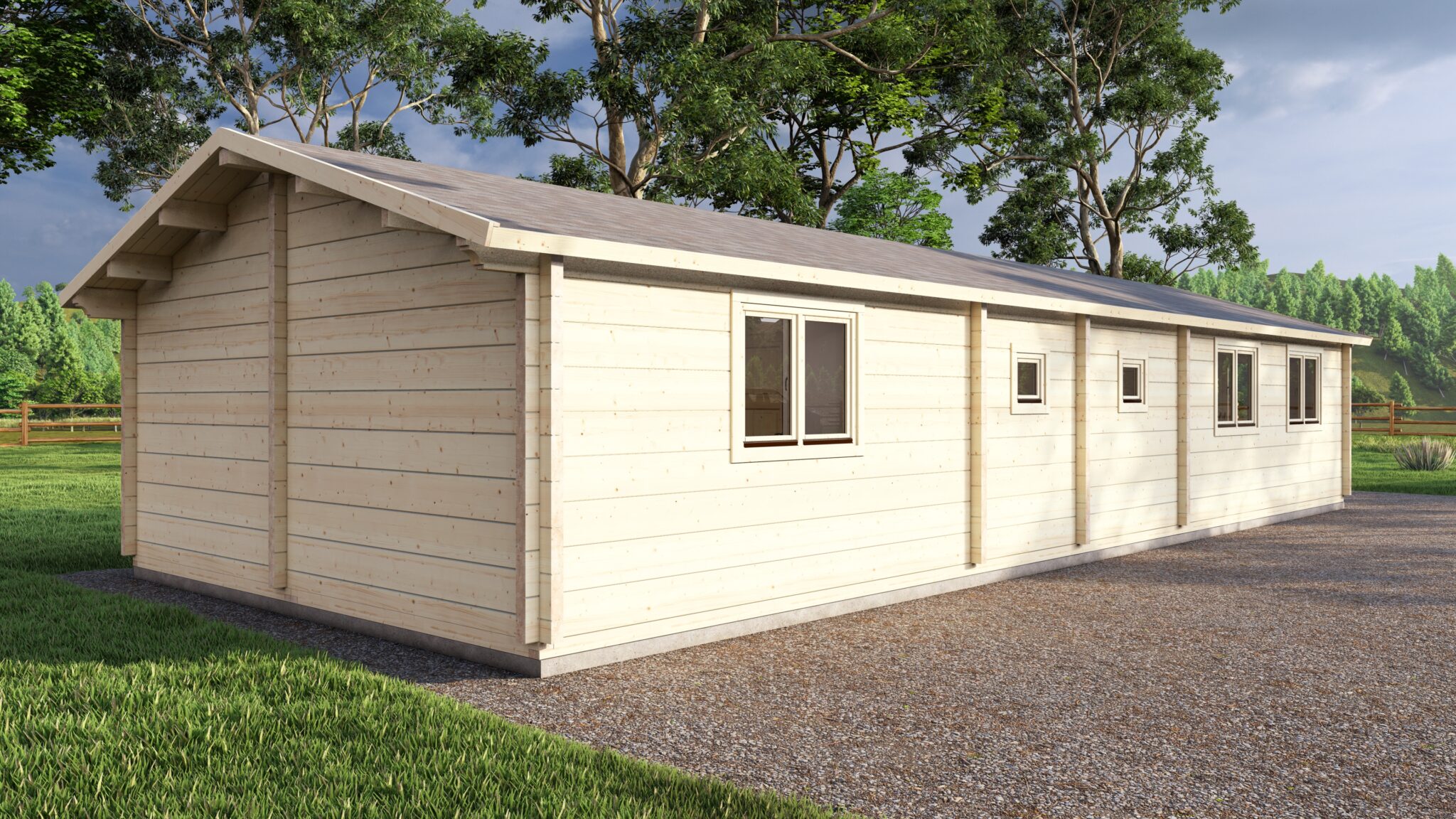 Mobile Log Home Wye2 Bed 15x6m – 4