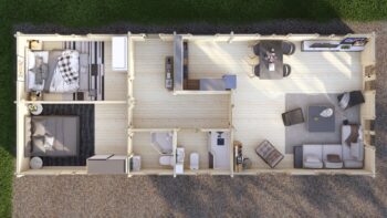 Mobile Log Home Wye2 Bed 15x6m – 5