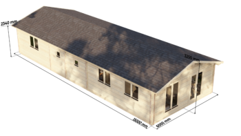 Mobile Log Home Wye2 Bed 15x6m – 7