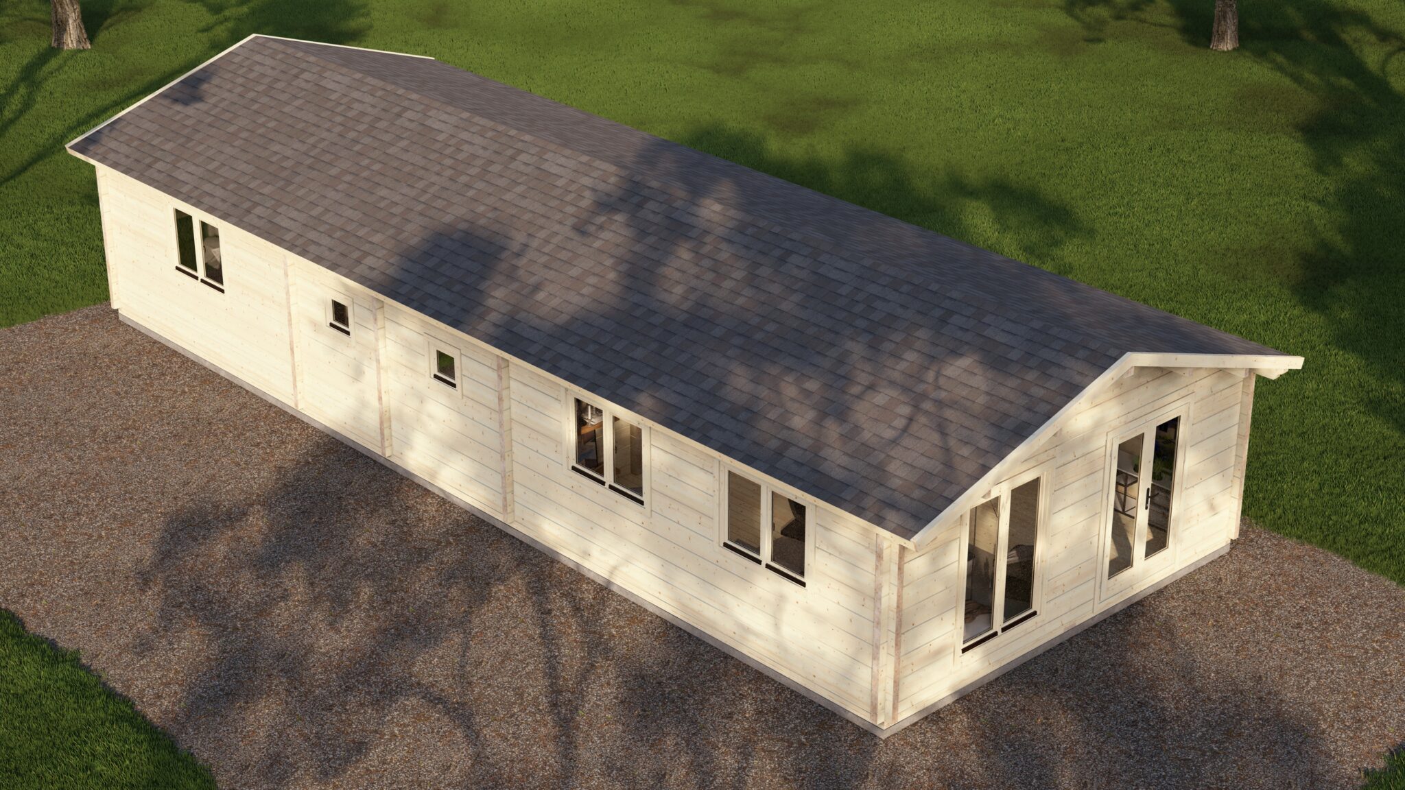 Mobile Log Home Wye2 Bed 15x6m – 8