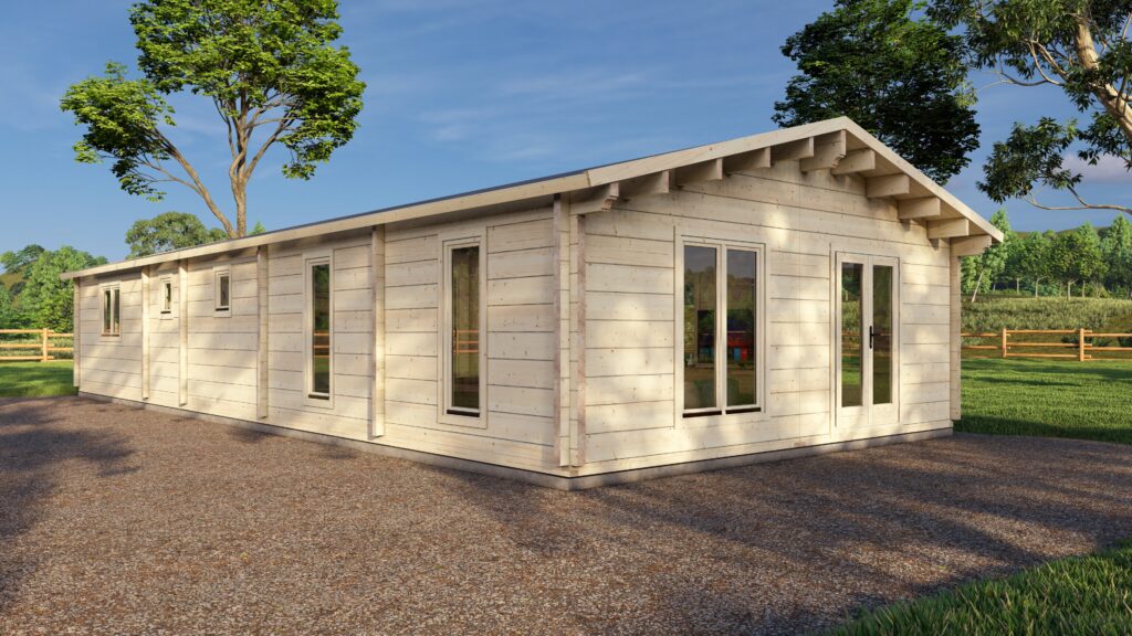 Mobile Log Home 2 Bed 16×6.8m Main Image