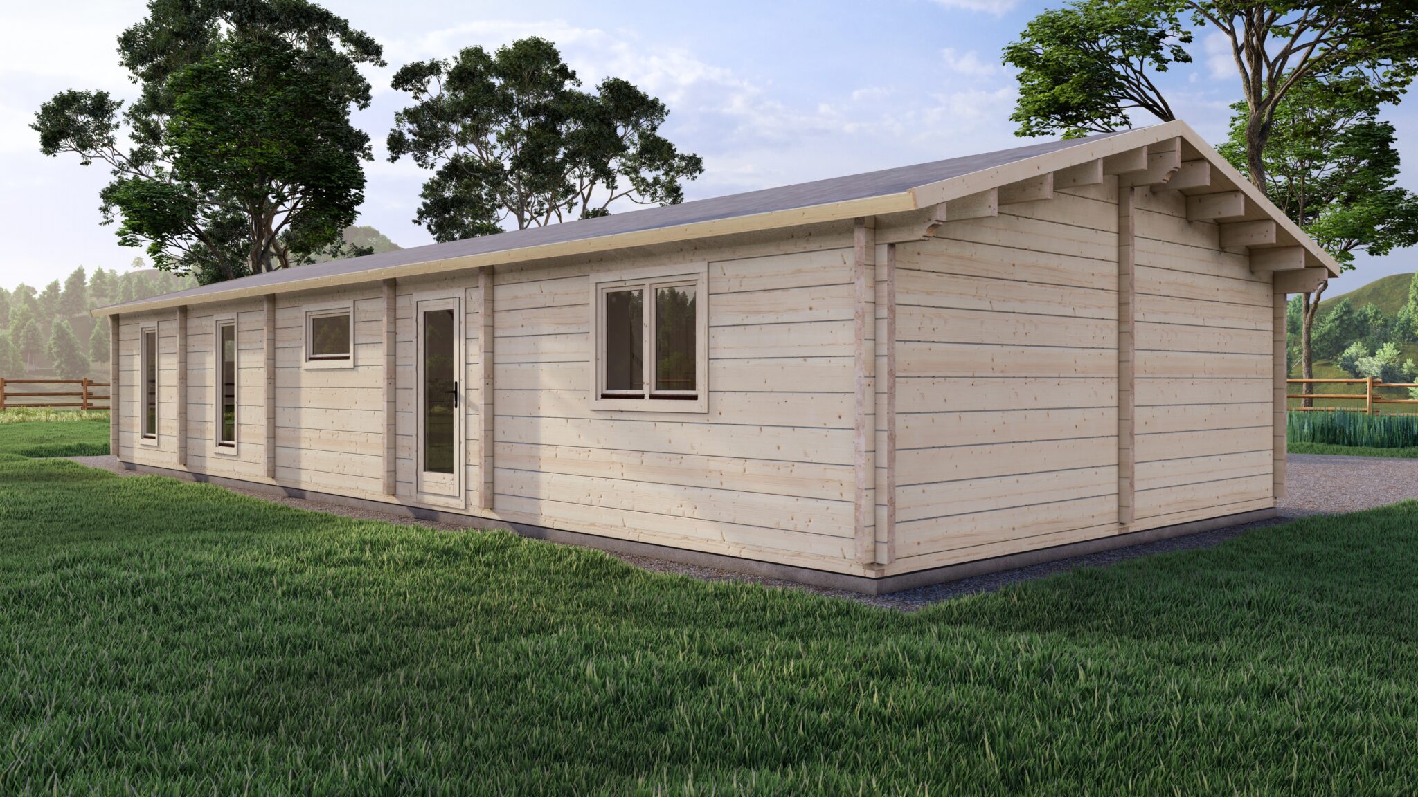 Mobile Log Home Wye2 Bed 16×6.8m – 3