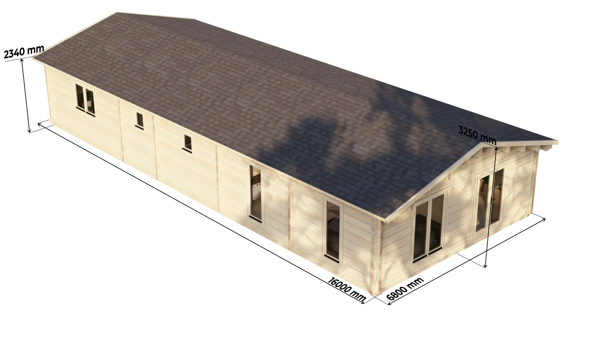 Mobile Log Home Wye2 Bed 16×6.8m – 7