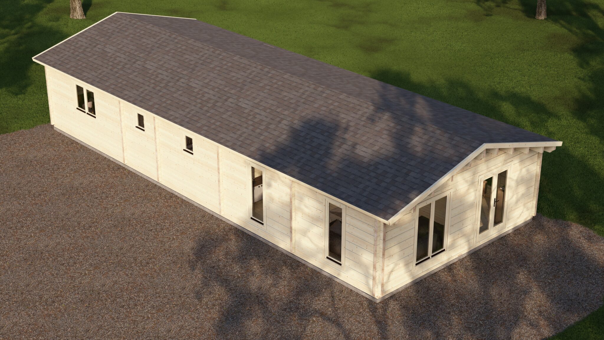 Mobile Log Home Wye2 Bed 16×6.8m – 9