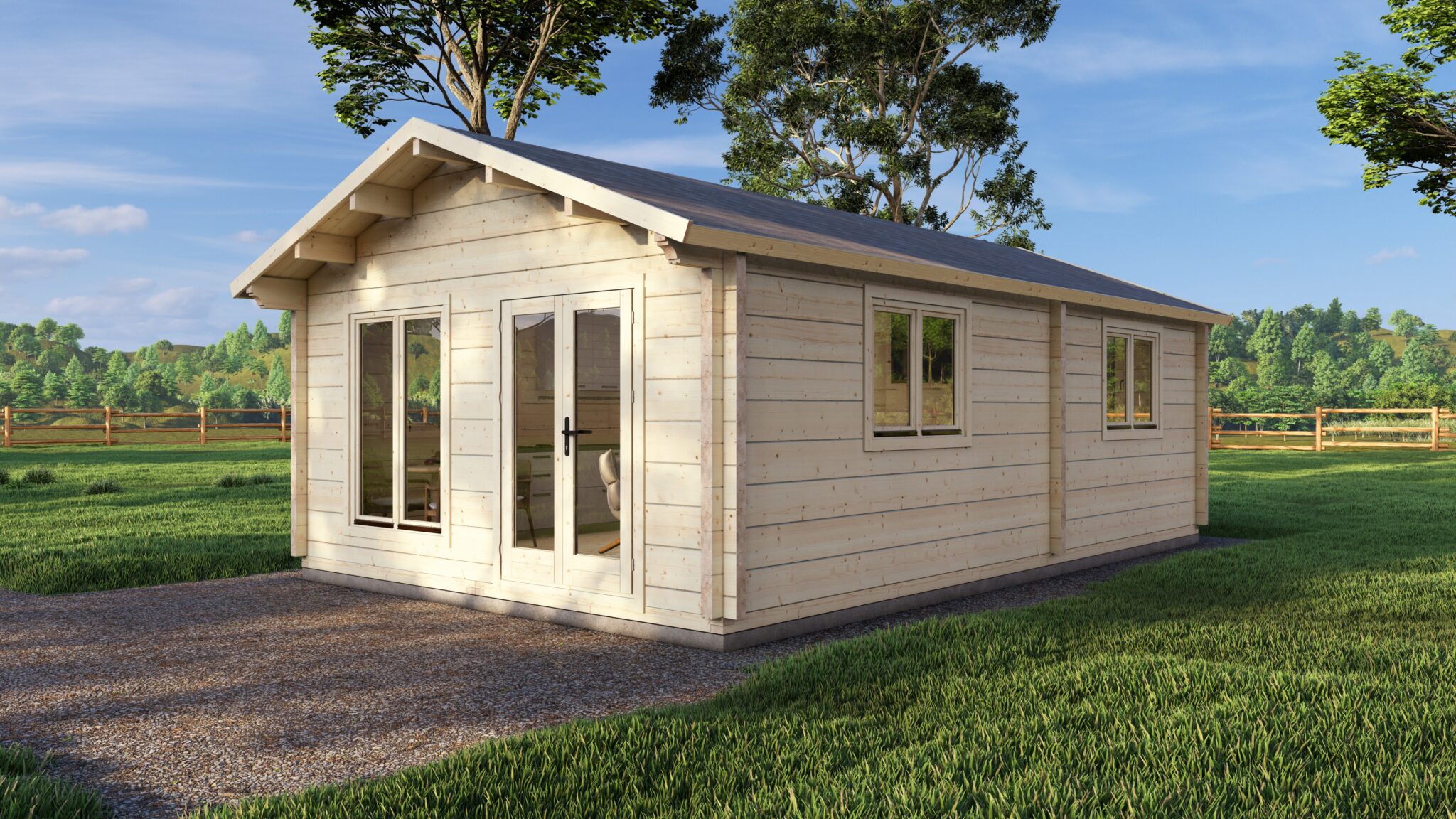 Mobile log cabin Great Ouse1 Bed 8x5m – 2