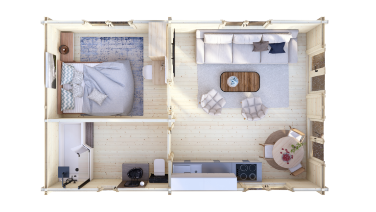 Mobile log cabin Great Ouse1 Bed 8x5m – 5