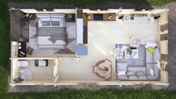 Mobile log cabin Great Ouse1 Bed 8x5m – 5