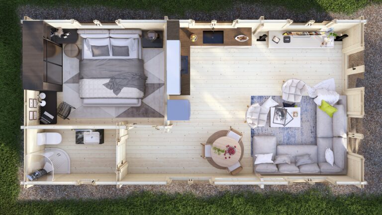 Mobile log cabin Great Ouse1 Bed 8x5m – 5