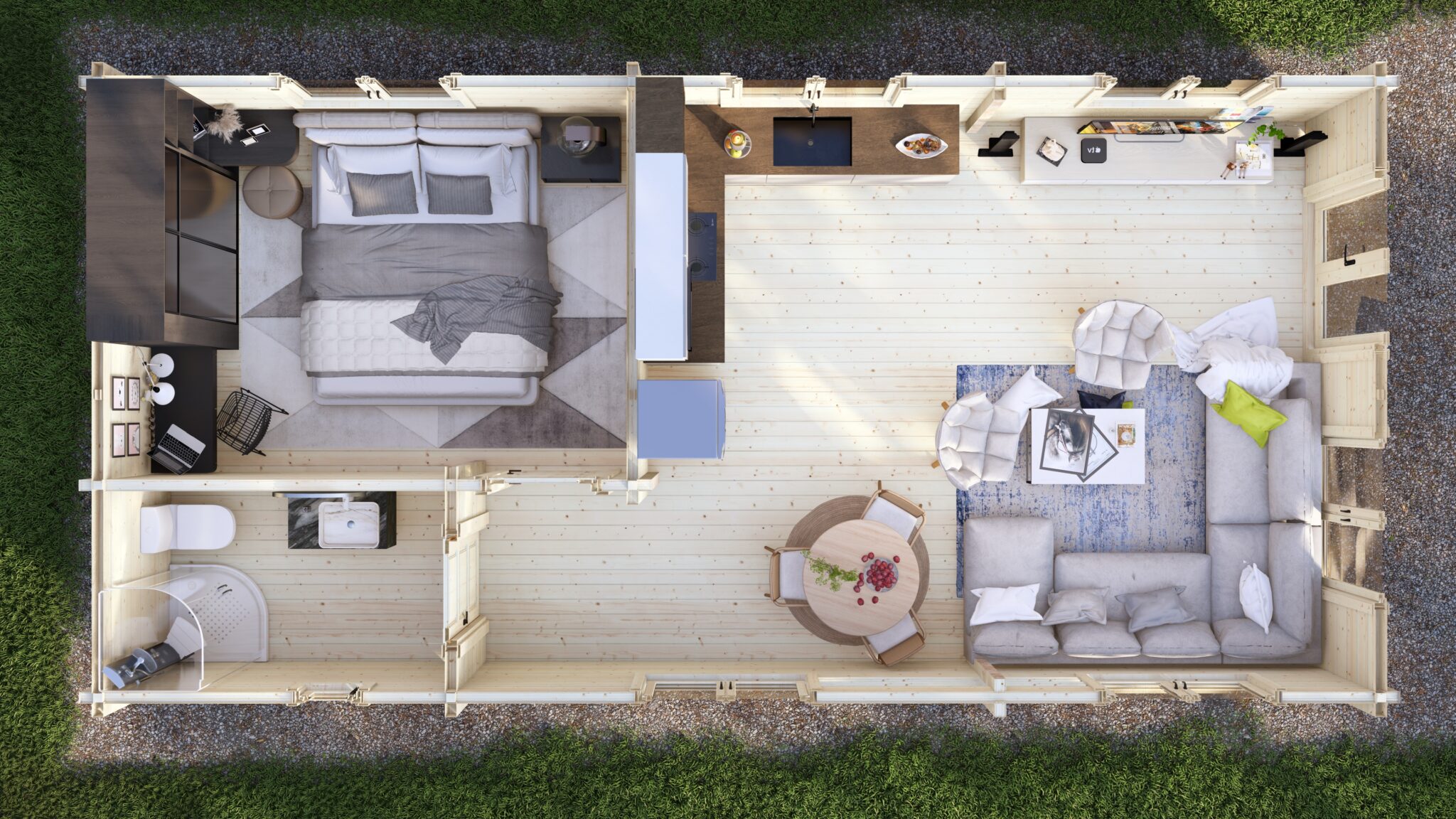 Mobile log cabin Great Ouse1 Bed 8x5m – 5