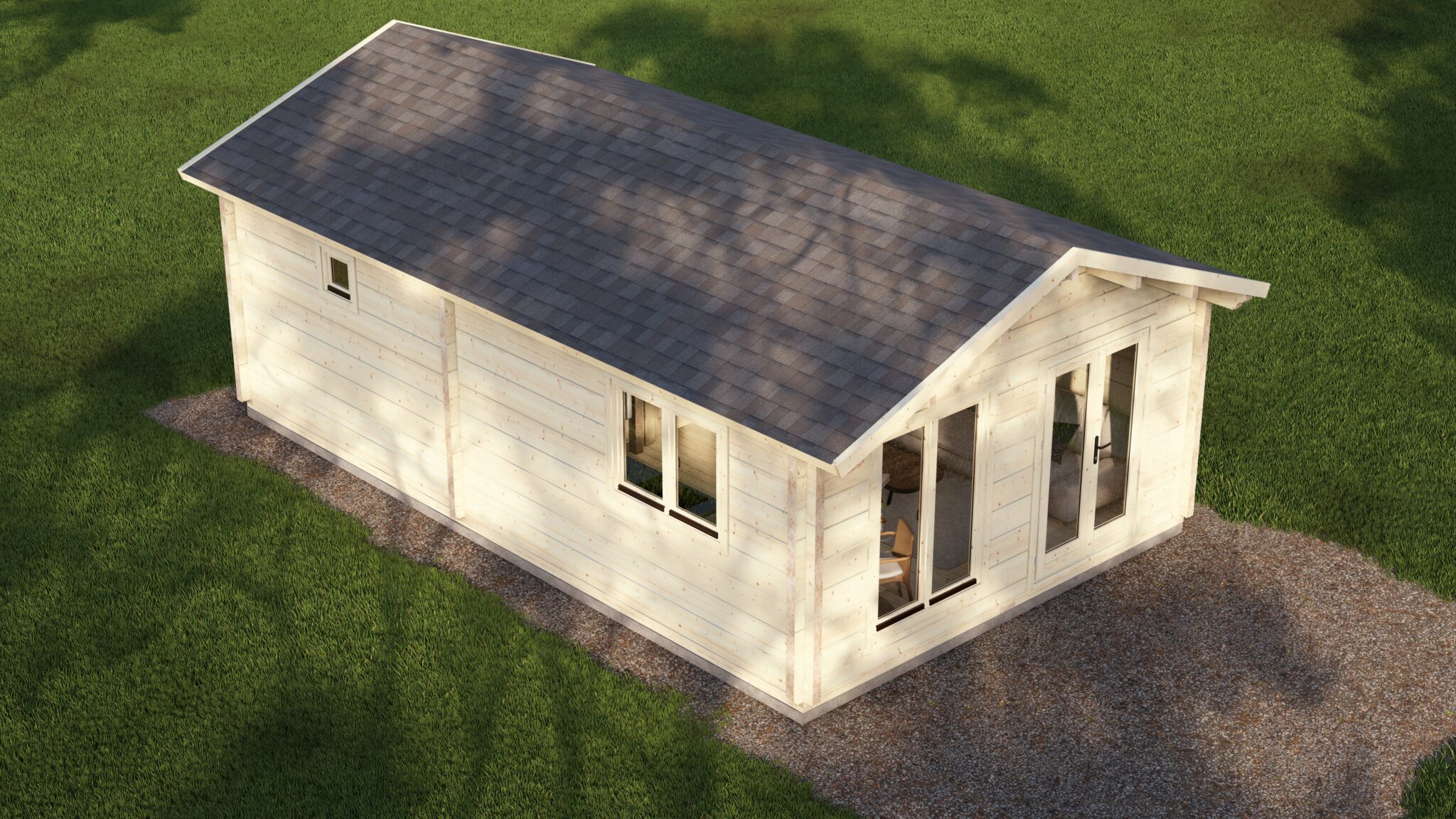 Mobile log cabin Great Ouse1 Bed 8x5m – 8